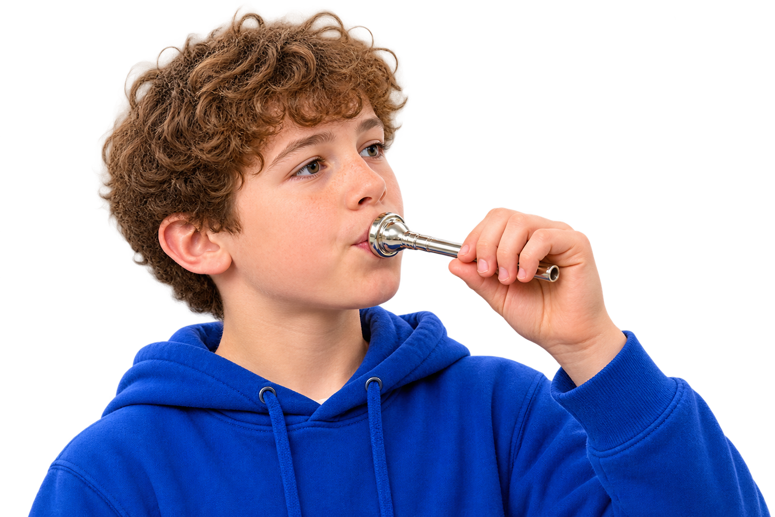 Garçon avec une embouchure