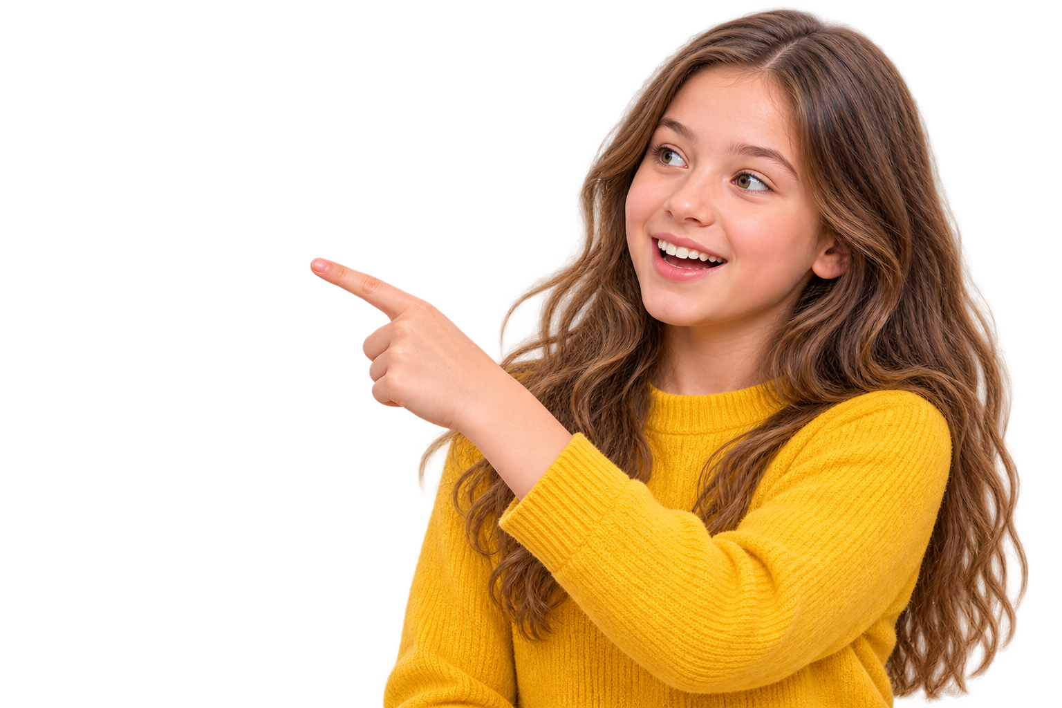 Fille présentant le cor